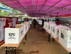 Suasana di lokasi TPS Khusus di area perusahaan Harita Nickel di Pulau Obi,