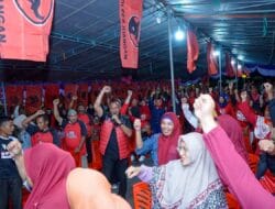 kampanye tatap muka yang digelar Caleg PDIP Mega Safitri Ajwan yang dihadiri Ketua DPD PDIP Maluku Utara Muhammad Sinen