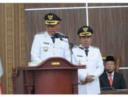 Walikota dan Wakil Walikota saat menyampaikan pidato