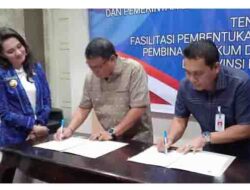 Sekertaris Daerah Kota Tidore Kepulauan Ismail Dukomalamo, SP.d MM Menghadiri Pertemuan Penandatanganan MoU tentang fasilitasi pembentukan produk hukum