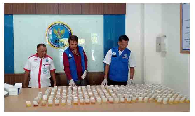 Pemeriksaan Urine P3K Paruh waktu yang di selenggarakan Kerja sama antara Pemerintah Daerah Kota Tidore Kepulauan dan BNN