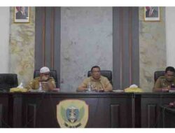 Wali Kota Tidore Kepulauan yang diwakili Sekretaris Daerah Kota Tidore Kepualauan H Ismail Dukomalamo, S.Pd, MM memimpin rapat persiapan penjemputann dan syukuran
