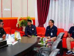 Wakil Wali Kota Tidore Kepulauan, Ahmad Laiman, menerima kunjungan Kepala BPSDMP Kominfo Manado, Arsyad,
