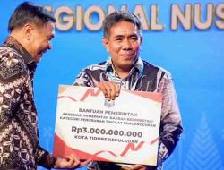 Wakil Walikota Tidore Kepulauan Ahmad Laiman Menerima Penghargaan sebagai Pemerintah Daerah Berprestasi 2026 Kategori Penurunan Tingkat Pengangguran