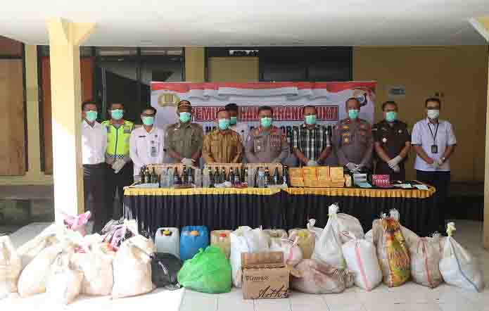 Pemusnahan Barang bukti Minuman Keras Narkoba serta Obat-obatan
