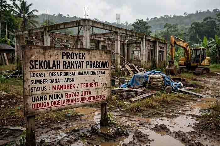 Ilustrasi proyek sekolah rakyat di halbar