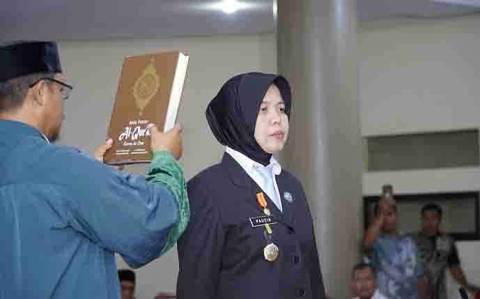 Pelantikan dan pengambilan sumpah Kepala Badan Narkotika Nasional (BNN) Kota Tidore Kepulauan yang baru AKBP. Pauzia